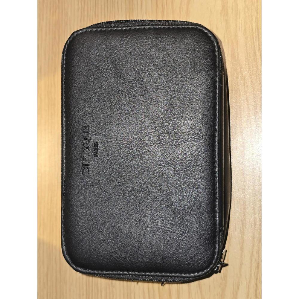 diptyque black leather handbag